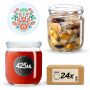 Słoiki na przetwory Salla 425ml 24szt fi 82 mm + wieczka "Folklor"