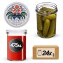 Słoiki na przetwory Befa 475ml 24szt fi 82 mm + wieczka "Kogut"