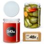 Słoiki na przetwory Maki 540ml 48szt fi 82 mm + wieczka białe