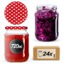 Słoiki na przetwory Jukka 720ml 24szt fi 82 mm + wieczka "Serca"