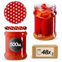 Słoiki na przetwory Kisko 500ml 48szt fi 82 mm + wieczka "Groszek czerwony"