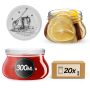 Słoiki na przetwory Raja 300ml fi 82 mm 20szt + wieczko Pszczoła