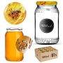 Szklany słój Lierde 900ml fi 82 mm 48 szt. + wieczka "Pszczoła"
