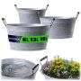 Zestaw stalowych misek ogrodowych Saix 19L + 13L + 6L