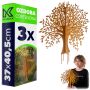 Ozdoba ogrodowa ze stali corten Laborde drzewo 37 x 40.5 cm 3 szt.