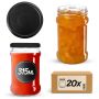 Słoiki na przetwory Seno 315ml fi 66 mm 20szt + wieczko Czarny mat