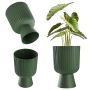 Doniczka na nóżce Golem Eco 18 cm, malachit