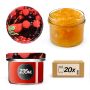 Słoiki na przetwory Tartu 235ml 20szt fi 82 mm + wieczka "Owoce leśne"