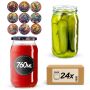 Słoiki na przetwory Niva 760ml fi 82 mm 24szt + wieczko Ptaki