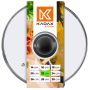 Pokrywa żaroodporna z uchwytem 22 cm, czarna