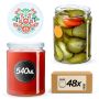 Słoiki na przetwory Maki 540ml 48szt fi 82 mm + wieczka "Folklor"