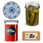 Słoiki na przetwory Befa 475ml 8szt fi 82 mm + wieczka "Porcelana"