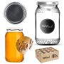 Szklany słój Lierde 900ml fi 82 mm 48 szt. + wieczka srebrne