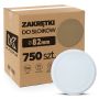 Metalowe wieczka do słoików Virbo 750szt fi 82 mm białe