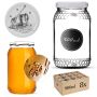 Szklany słój Lierde 900ml fi 82 mm 8 szt. + wieczka "Słój z miodem"