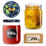 Słoiki Senna 540ml 24szt fi 82 mm + wieczka "Śliwki"