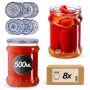 Słoiki na przetwory Kisko 500ml fi 82 mm 8szt + wieczko Bolesławiec