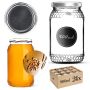 Szklany słój Lierde 900ml fi 82 mm 24 szt. + wieczka srebrne