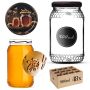 Szklany słój Lierde 900ml fi 82 mm 48 szt. + wieczka "Miód czarny"