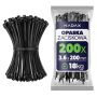 Opaski zaciskowe Maurens 200 x 3.6 mm czarne 200 szt.
