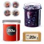 Słoiki na przetwory Avila 350ml fi 82 mm 20szt + wieczko Grzyb akwarela