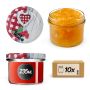 Słoiki na przetwory Tartu 235ml fi 82 mm 10szt + wieczko Krata z serduszkiem