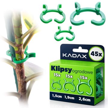 Klipsy ogrodowe Avaize zielone 45 szt.