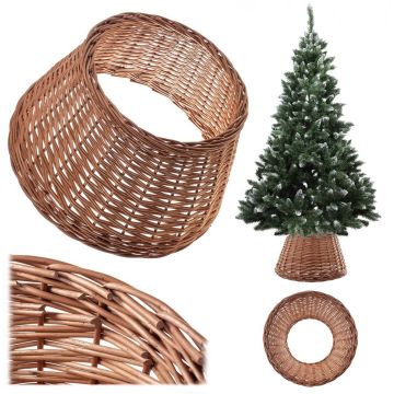 Osłona wiklinowa choinkowa naturalna Aliano 55cm jasna