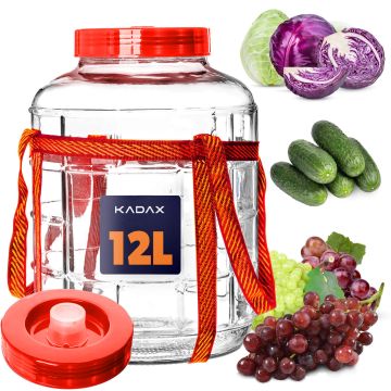 Uniwersalny szklany słój z zakrętką Fenis 12L