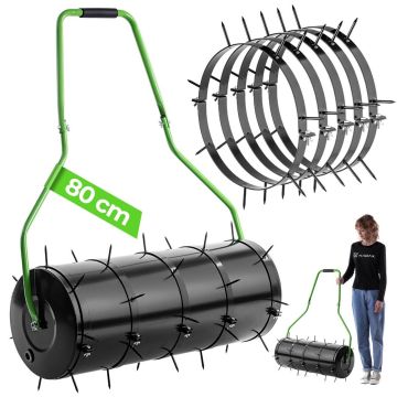 Walec ogrodowy Thann 80 cm 62L z kolcami czarny