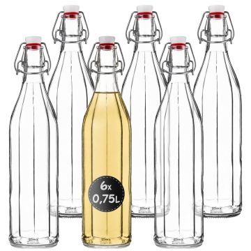 Szklana butelka Tore z korkiem na oliwę 0,75L 6 szt.