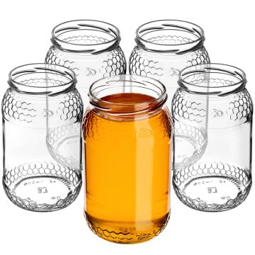 Szklany słój Lierde 900ml fi 82 mm 8 szt.