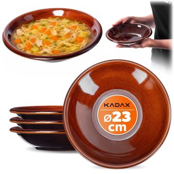 Talerz kamionkowy głęboki Olympia 23 cm, 4 szt.