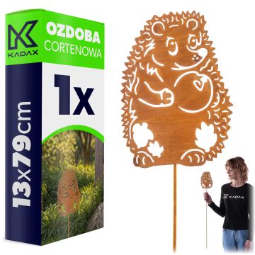 Ozdoba ogrodowa ze stali corten Laborde jeż 13 x 79 cm 1 szt.