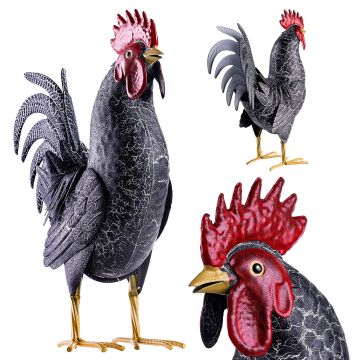 Figura ogrodowa Esson kogut czarny stalowa 37 cm