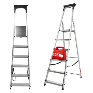 Drabina aluminiowa Vulvik, 6 stopni, 125 kg