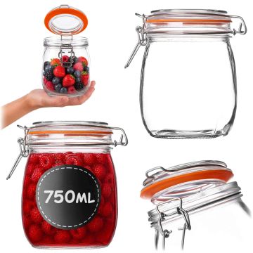 Słoik szklany hermetyczny Maronti z klipsem 750ml 1 szt.