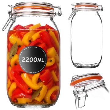 Słoik szklany hermetyczny Maronti z klipsem 2.2L 1 szt.
