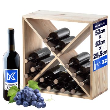 Regał na wino Loreo X drewniany jasny brąz