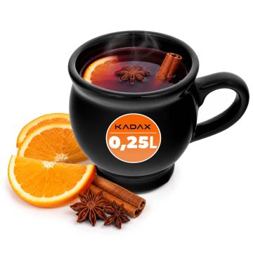 Kubek kamionkowy na grzane wino Lisle 250 ml czarny