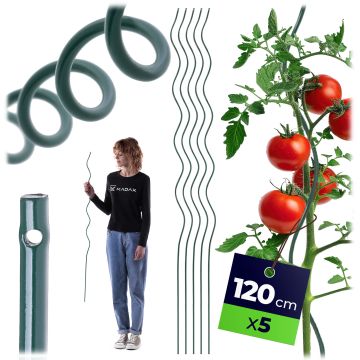 Tyczka spiralna do roślin Langeot 120 cm stal + PE 5 szt.