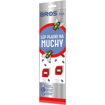 Bros Lep płaski na muchy 5 szt.