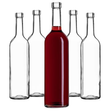 Butelka na wino Biagio 750ml biała bez korka 30 szt.