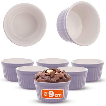 Naczynie ceramiczne do zapiekania Maes 9 x 5 cm fioletowe 6 szt.