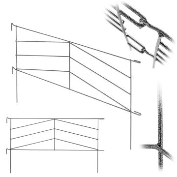 Płotek ogrodowy stalowy Linz 99cm