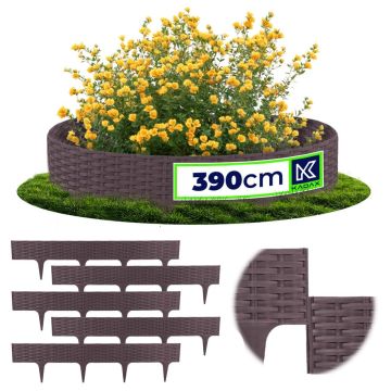 Obrzeże ogrodowe Averton 78 x 9 cm brąz wzór 2. 5 szt.