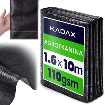 Agrotkanina ogrodowa Auros 1.6 x 10m 110 g/m² czarna