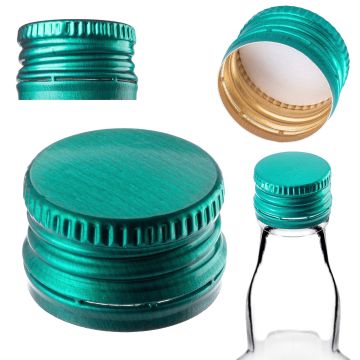 Aluminiowa zakrętka do butelek Annot fi 28mm zielona 10 szt.