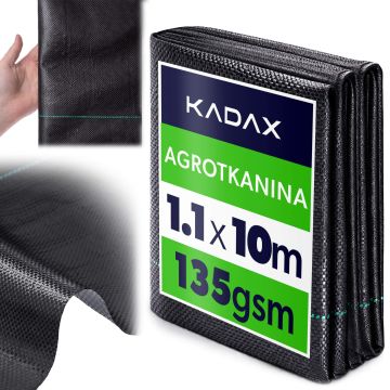 Agrotkanina ogrodowa Auros 1.1 x 10m 135 g/m² czarna