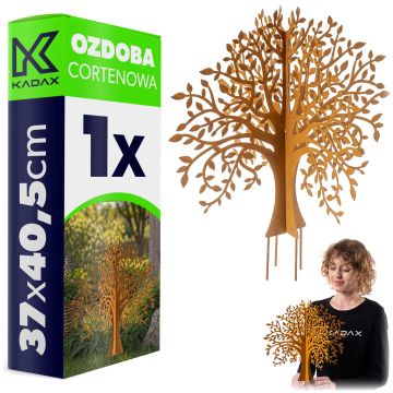 Ozdoba ogrodowa ze stali corten Laborde drzewo 37 x 40.5 cm 1 szt.